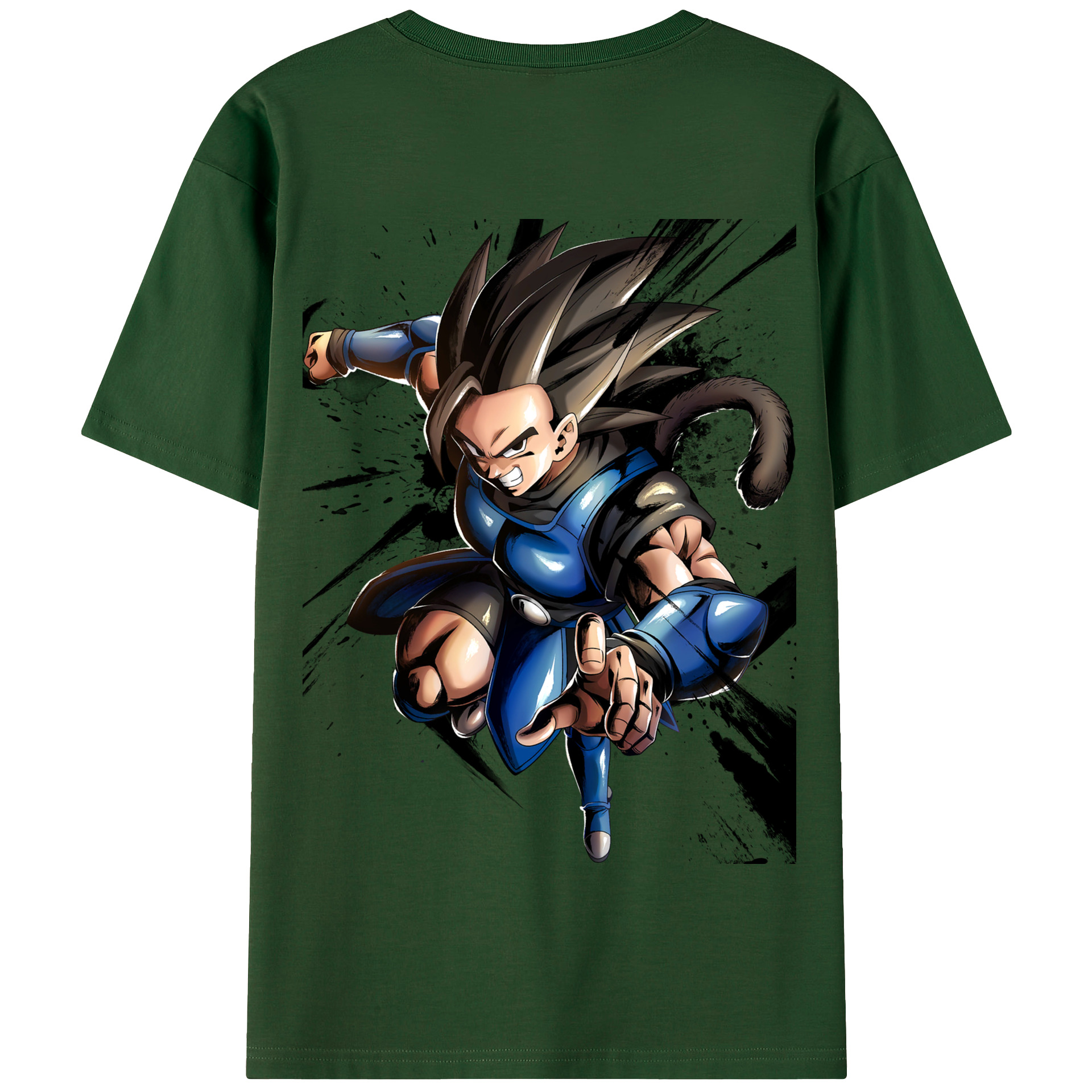 （画像用） ドラゴンボール ベジータ四世（Bejīta Yonsei）DRAGON BALL Vegeta IV 綿100％半袖Tシャツ（背面プリント）